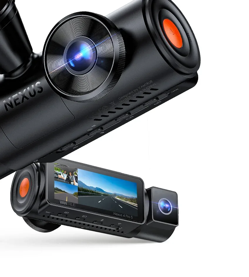 Vantrue Nexus 4 Pro S — 3-channel 2160p dash cam