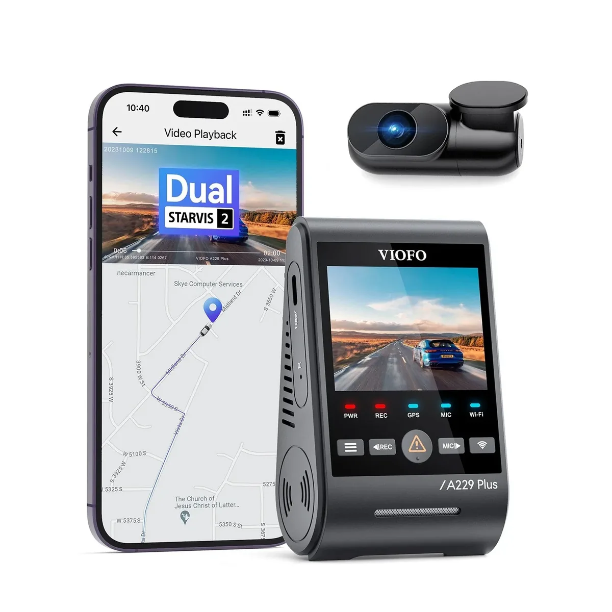 Viofo A229 Plus 2CH — 2-channel 1440p dash cam