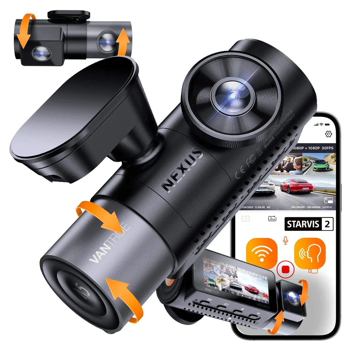Vantrue Nexus 5 — 4-channel 1944p dash cam